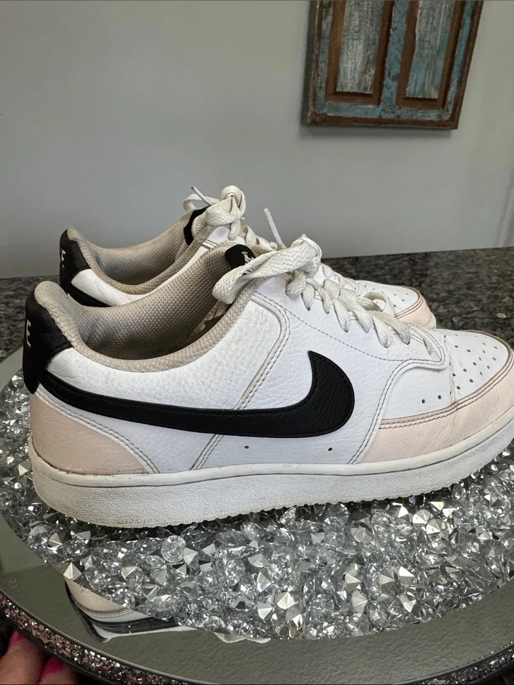 Nike court vision leather Low-Top Sneakers 10.5